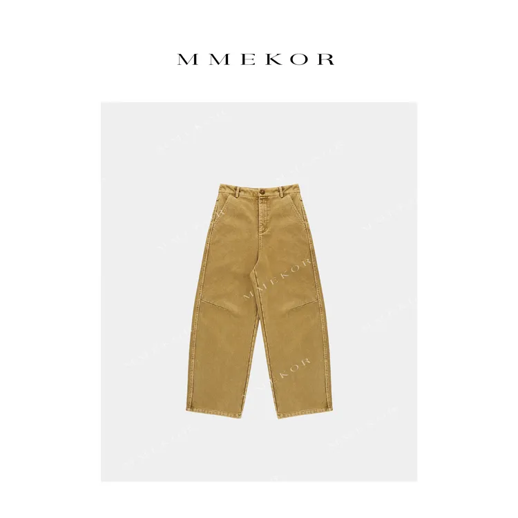 MMEKOR“复古玩家裤” 2025新款秋款静奢老钱风加绒休闲裤 50112