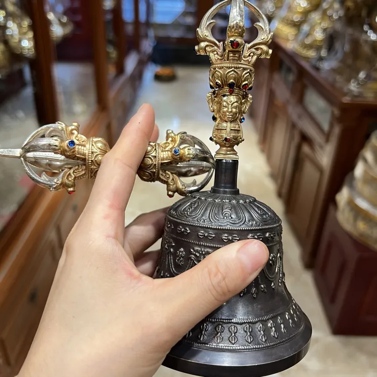【促销特价超划算】五股金刚铃杵手摇铃供具用品尼泊尔进口