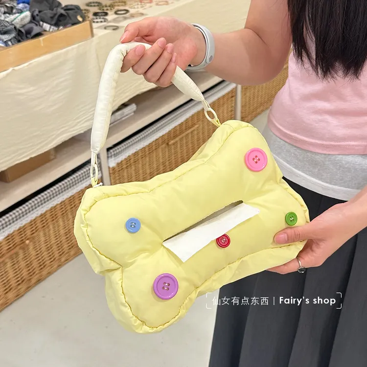 多巴胺纸巾套抽纸盒餐巾纸收纳包壁挂式纸巾袋车载可挂卷纸纸巾包