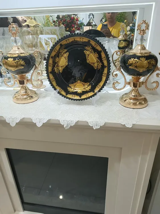 室内佛堂家用莲花造型高脚供果盘