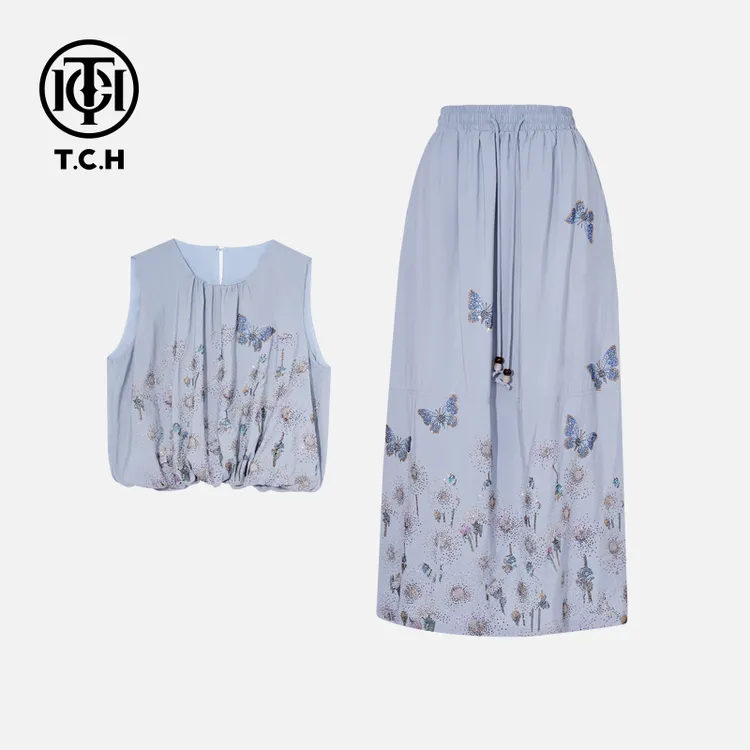 TCH私服烫钻工艺新时尚淑女百搭新潮流套装女T75B07E5059轻奢tch