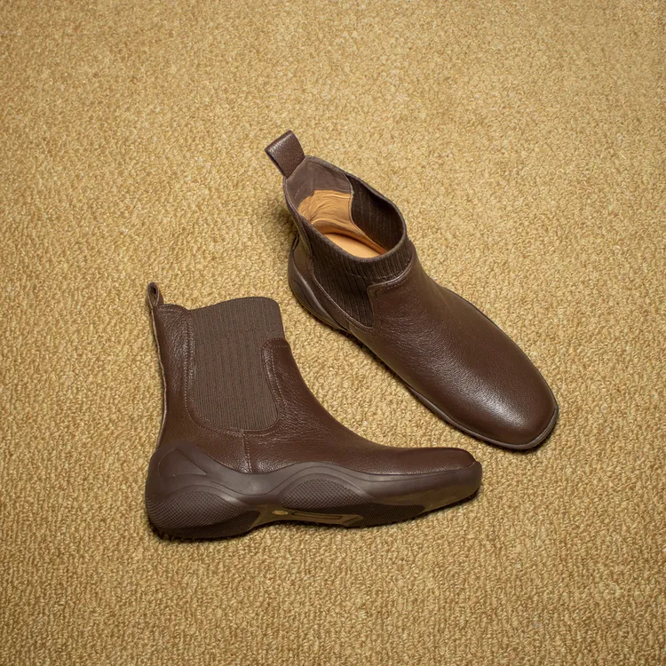 羊皮断码清仓真皮复古短靴女2025秋冬新款英伦马丁靴软底切尔西靴