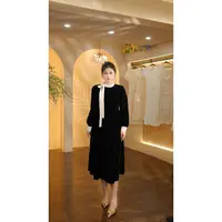 【王超越专属】连衣裙-666法式女装气质小黑裙年会礼服DMX1835 
