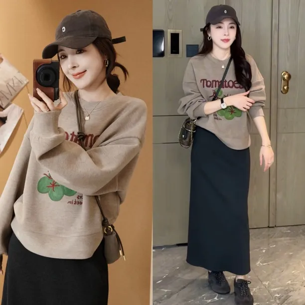 一整套女装高级感超好看卫衣女2025年秋冬季新款时尚洋气显瘦上衣