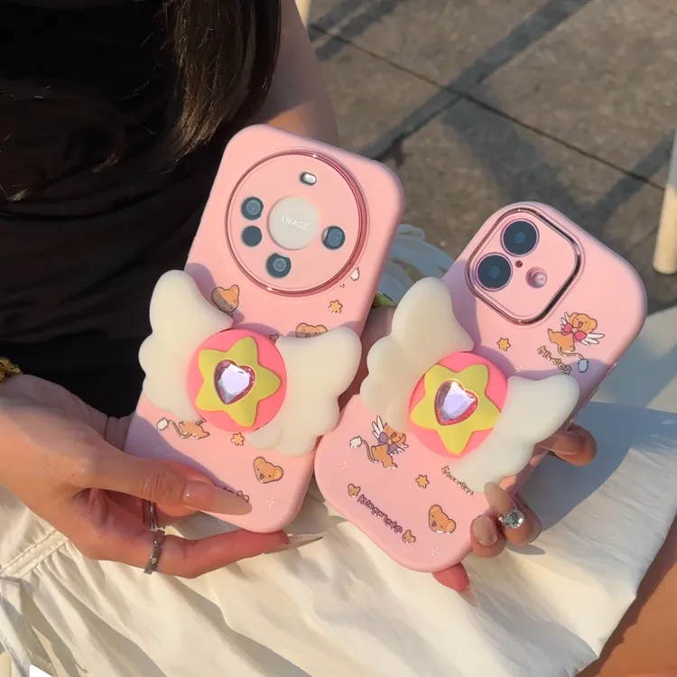 欧克里里魔法小可星星翅膀支架适用苹果17手机壳华为vivo小米oppo