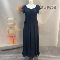 9324黑色长款连衣裙裙子