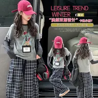 女童假两件上衣秋装2025新款儿童独特漂亮t恤女大童秋长袖打底衫