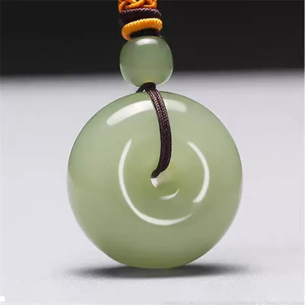 天然和田玉晴水色平安扣吊坠玉质圆润工厂饱满和田玉平安扣