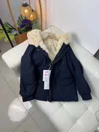 Y47区9108藏蓝色毛领女士冬季保暖棉服