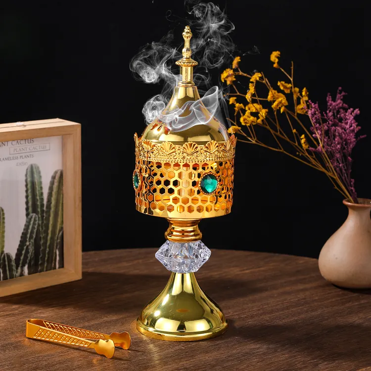 新疆包邮 时尚水晶创意工艺品香炉桌面香薰炉精美藏式摆件