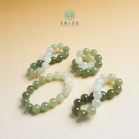 石惑珠宝~和田玉单圈圆珠手串12mm-多样性发一