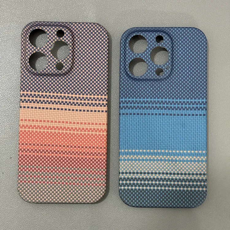 日落月升适用苹果16Pro/15Pro全包凯夫拉芳纶纤维手机壳全新微瑕