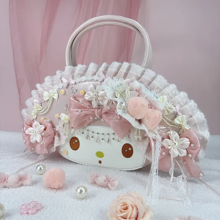11美乐蒂(大号款)粉色Lolita手提斜挎包少女心华改风女包