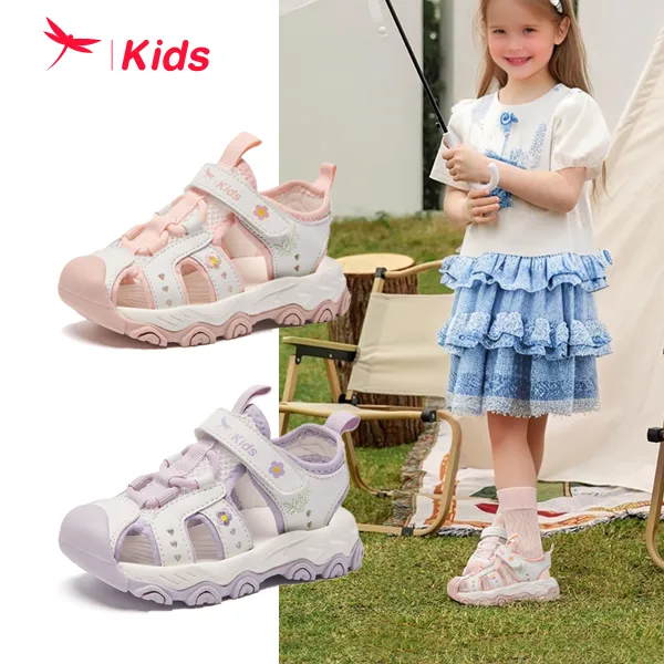 红蜻蜓儿童鞋2025夏季新款运动凉鞋镂空透气休闲沙滩女童凉鞋