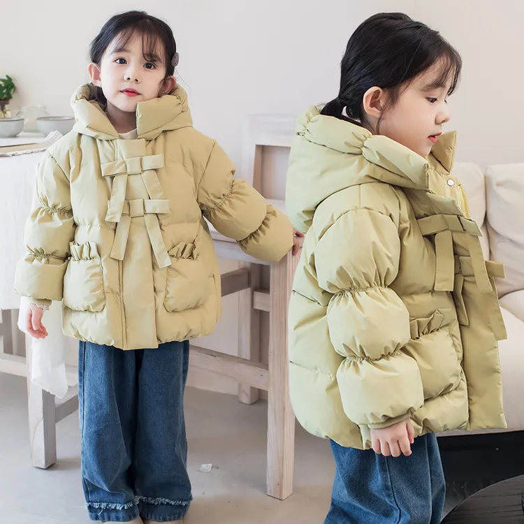 短款纯色厚款云朵少女风女宽松羽绒服童装冬季