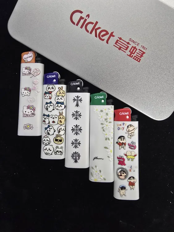 佐宝原创草蜢潮流国风文化素雅高颜值卡通明火正品打火机创意