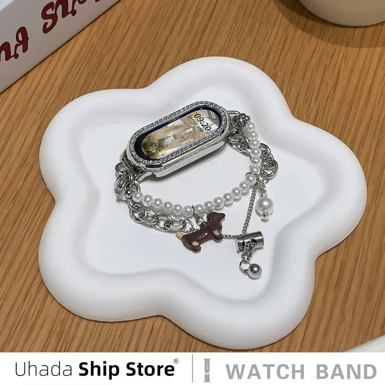 UhADa适用小米手环10新款可爱小狗表链智能小米手环9表带运动男女