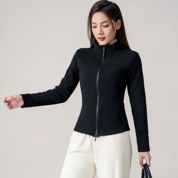 【2025新款石墨烯小蛮腰】A立领连帽羊绒蚕丝蛋白修身聚温保暖外套