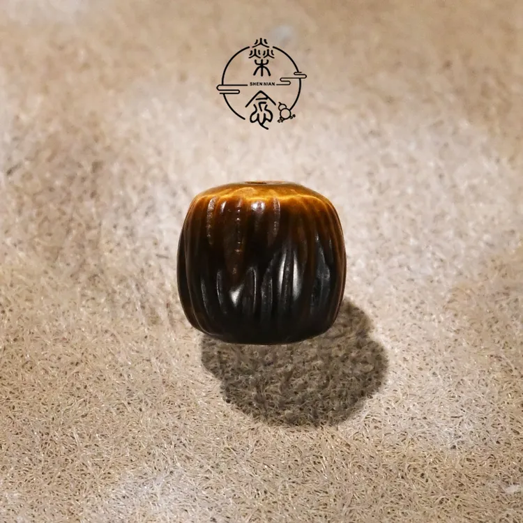 天然黄虎眼石百香籽老型文玩百香籽108手串手持DIY配饰配珠顶珠