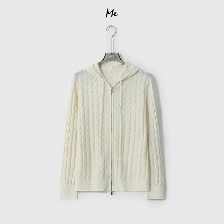 ME【绞花松弛开衫】100%绵羊毛超细美利奴奢牌感保暖毛衣MESA2027