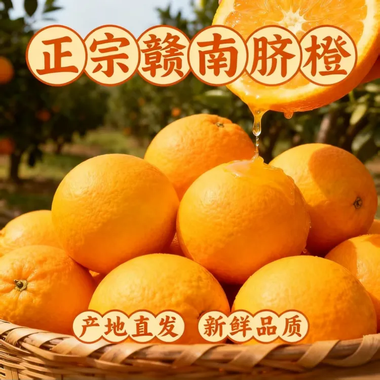 正宗江西赣南脐橙源头产地直发现摘现发新鲜应季精品水果鲜甜多汁