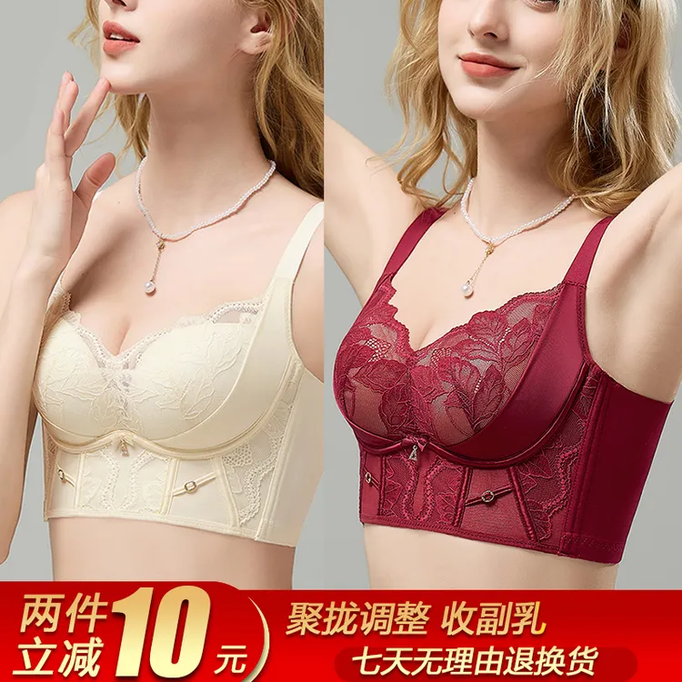 调整型无钢圈网纱内衣夏薄款透气大胸显胸小文胸聚拢DSQ609