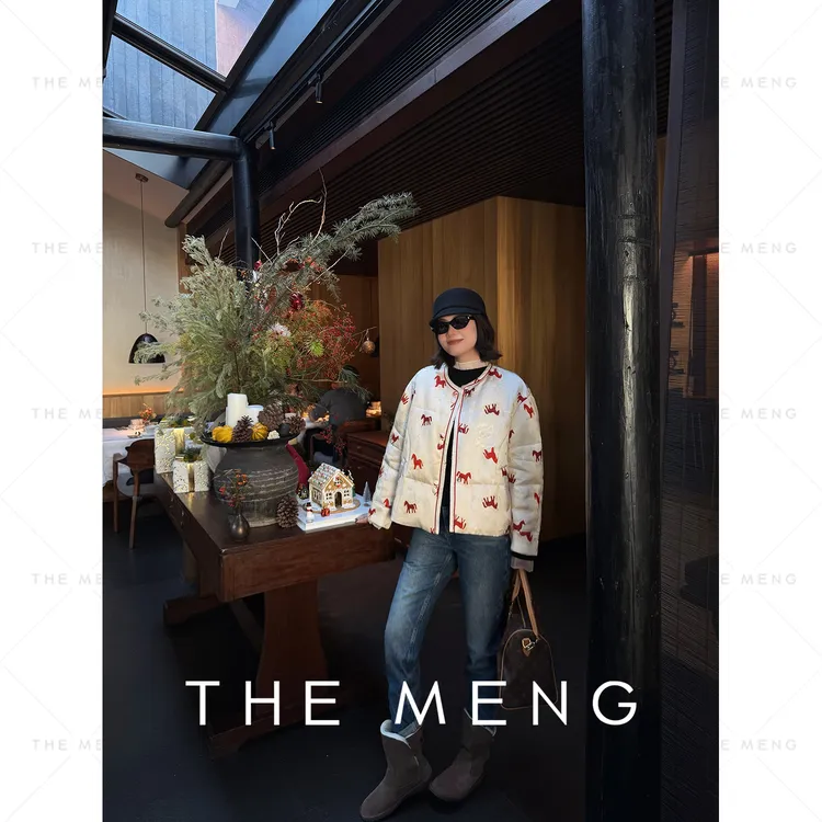 THE MENG【琉璃】90白鹅绒新中式刺绣羽绒服#M254N2041+M254N2046