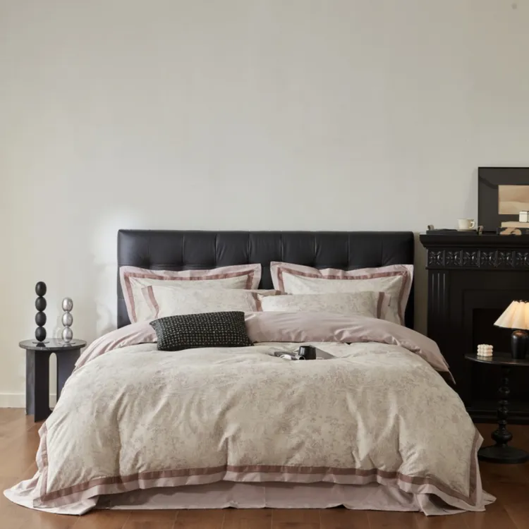 高端美式美美数码印花长绒棉床品四件套四季款140S床上用品被套