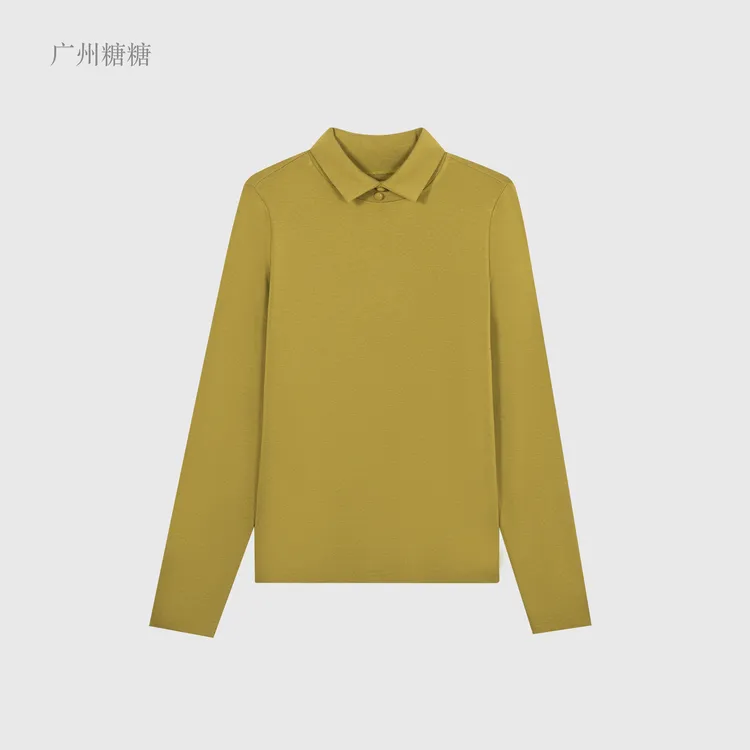 秋冬季新款260g精品色织螺纹棉时尚百搭高领打底T恤【7377】JJ