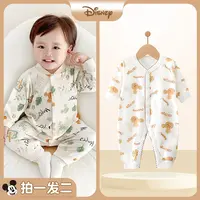Disney/迪士尼婴儿连体衣纯棉新生春秋装衣服宝宝四季款哈衣爬服