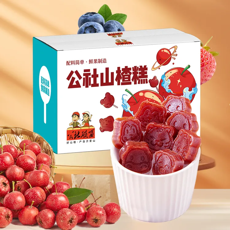 公社联盟酸甜蓝莓山楂糕鲜果打浆小包装果脯食品新鲜精选甜配料