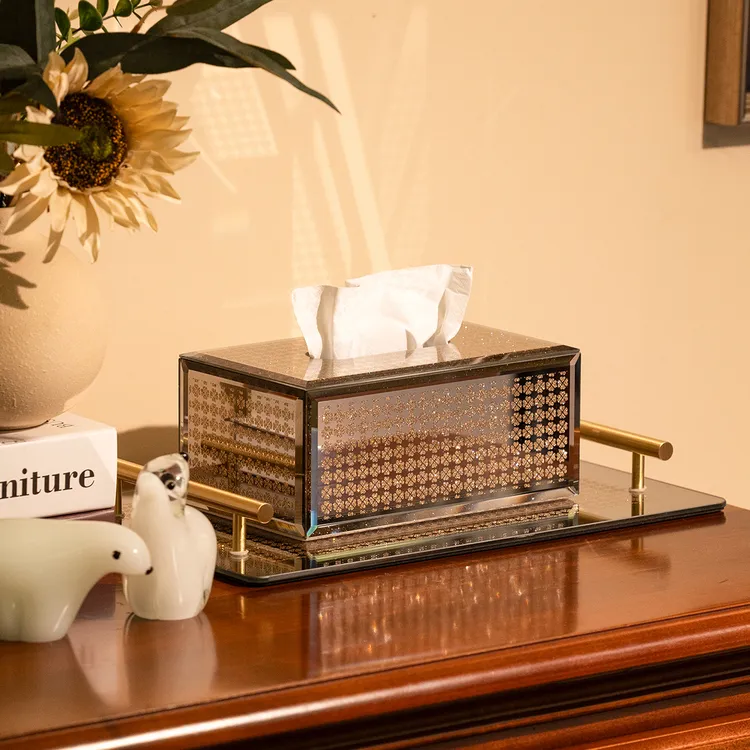 轻奢高级感网红款抽纸盒高档开业礼品餐桌客厅简约茶几创意纸巾盒