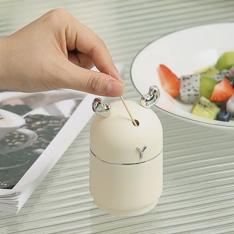 牙签盒自动弹出高档高颜值家用个性创意奶油风小鹿网红牙签筒桶罐