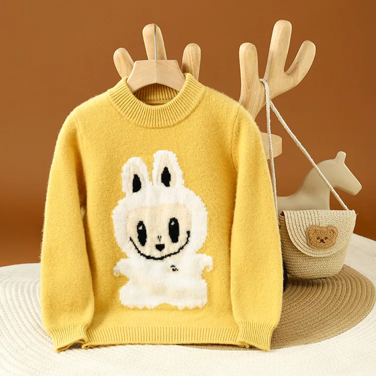 90支澳洲进口纯羊毛丨儿童加厚保暖毛衣3-16岁毛衣男女童针织衫冬