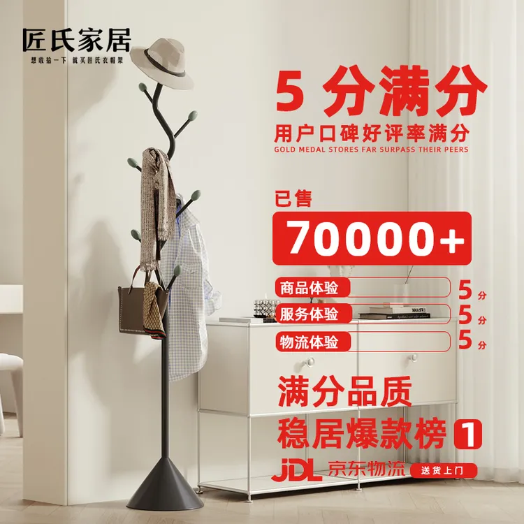 S型衣帽架简约轻奢十字单杆纯色简易衣帽架北欧挂衣架包架简易
