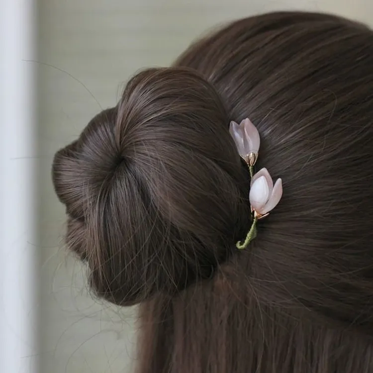 春夏季小号U型簪子女后脑勺丸子头盘发发簪古风中式配饰发饰品