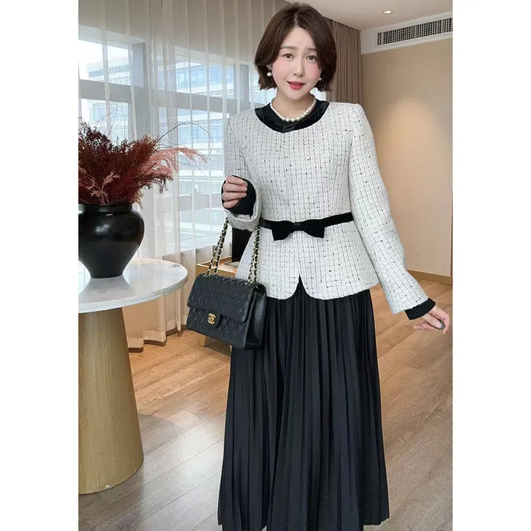 【DIS 现货】【立裁美学】百搭收腰短款小香风羊毛外套Z525T16058