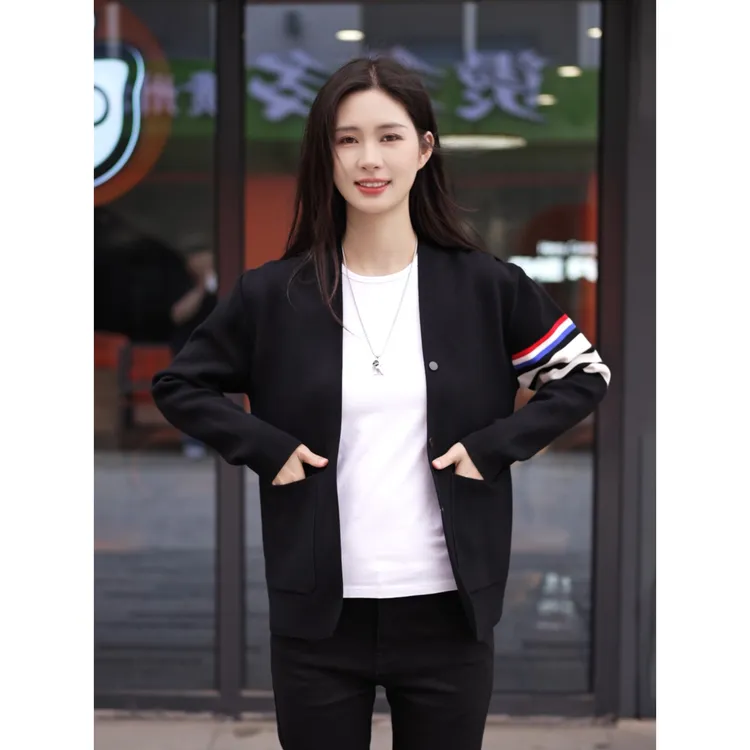 抗起球春秋季潮流百搭开衫毛衣男士简约休闲针织衫外套23808