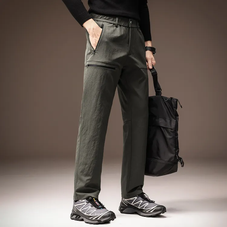 高端户外耐磨软壳登山速干裤男士秋季新款徒步舒适工装休闲裤子男