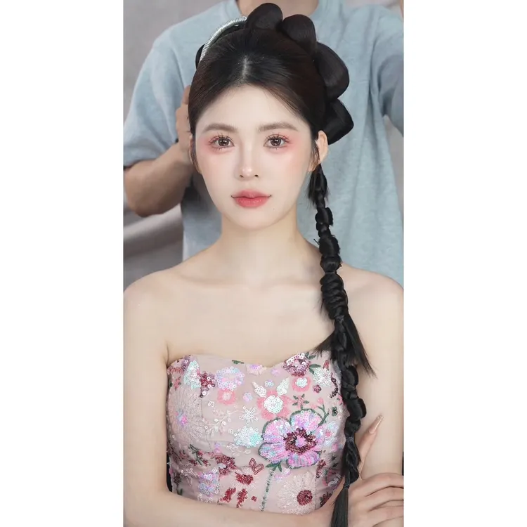 手工假发辫子日常新娘多用假发辫一对装