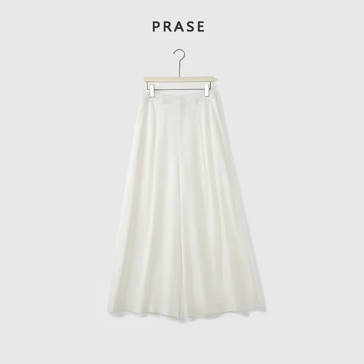 PRASE·噜【风琴裤】100天丝微胖轻奢设计款夏女时尚休闲裤PR504B76