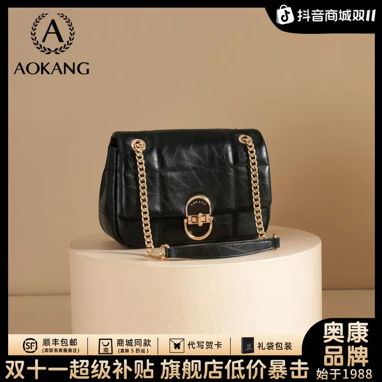 奥康小方包2025新款时尚链条包时尚便携通勤包百搭斜挎包单肩女包