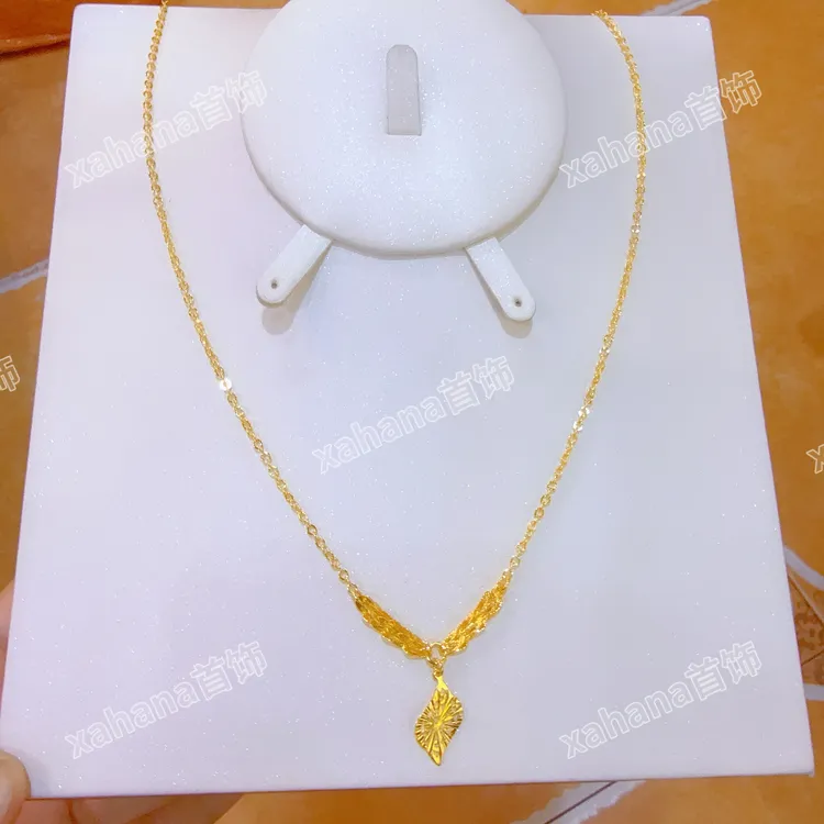 铜合金亚克力项链 金子同款不易掉色的项链altun pasun百搭网红