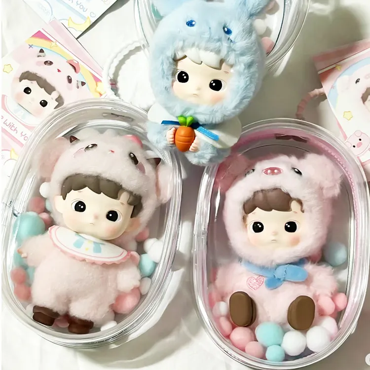 Hacipupu遛娃包动物贴贴10cm13cm保护套棉花娃可爱泡泡玛特痛包