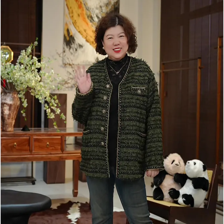 金雀绫【绿野仙踪】设计师款小香风粗花呢加宽加大外套SZA3TL631