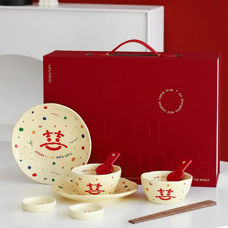 林灵柒新婚礼物送新人餐具套装 送新娘闺蜜陪嫁实用订婚礼品乔迁