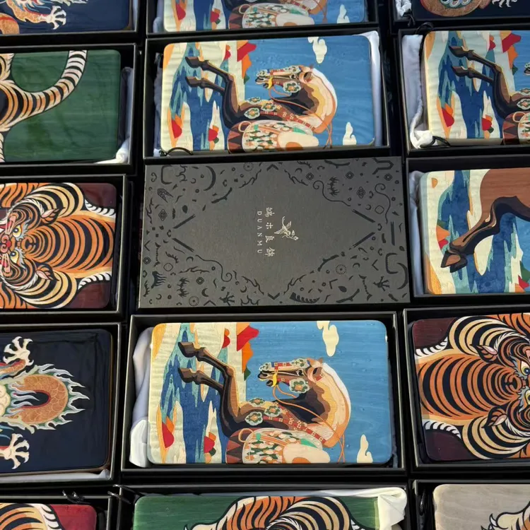 端木良锦镶嵌雪茄便携保湿盒雪松木轻奢轻薄纯手工制作商品图