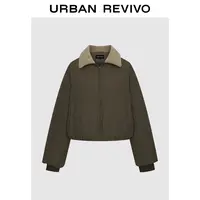 【HOT】UR2025冬季新款女装拼接翻领超宽松羽绒服UWH150047