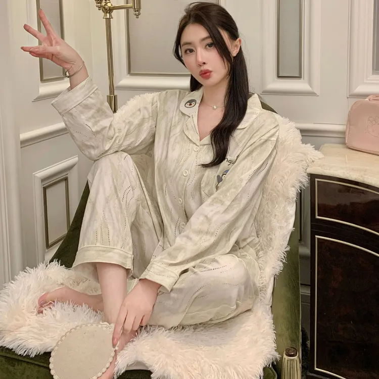 【超柔软】睡衣女款春秋季长袖长裤女士企鹅可外穿可爱家居服套装