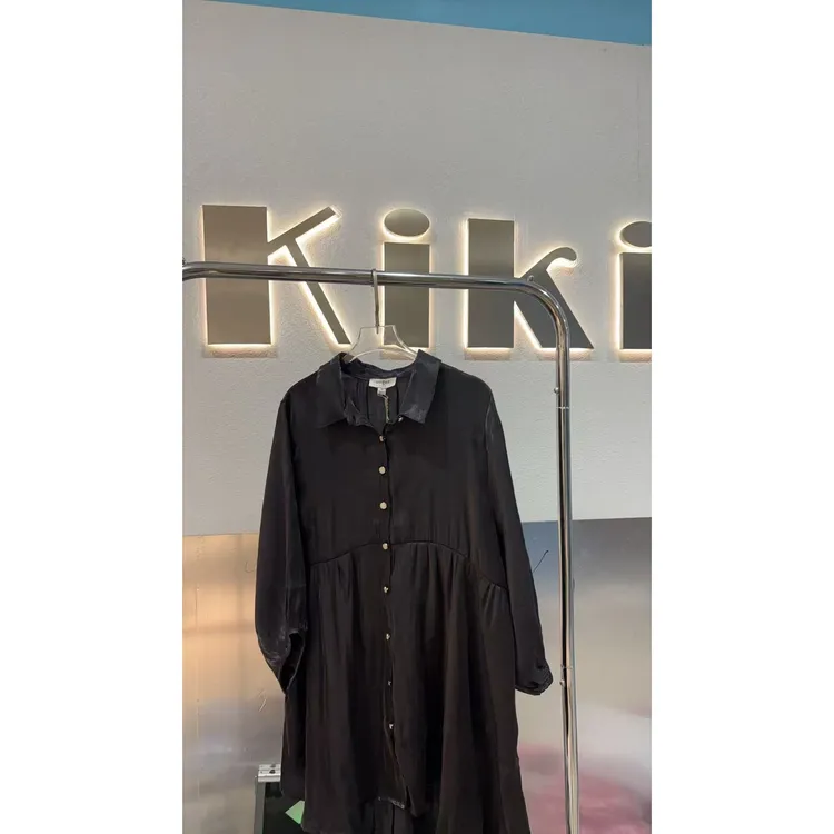 KIKI严选：6735-欧货南油夏季娃娃领中长款休闲百搭衬衣衬衫上衣